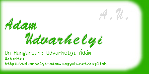 adam udvarhelyi business card